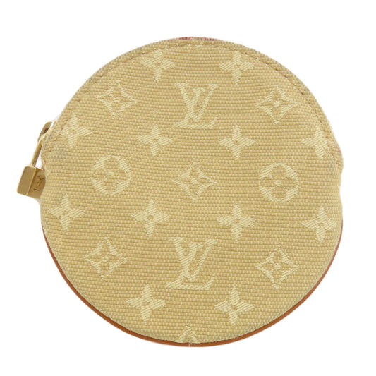 LOUIS VUITTON Coin case M92452 Monogram mini run beige Portonet Ron Women Used Authentic
