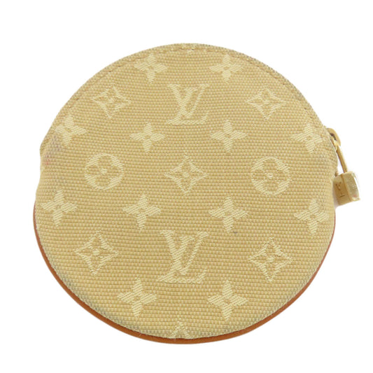 LOUIS VUITTON Coin case M92452 Monogram mini run beige Portonet Ron Women Used Authentic