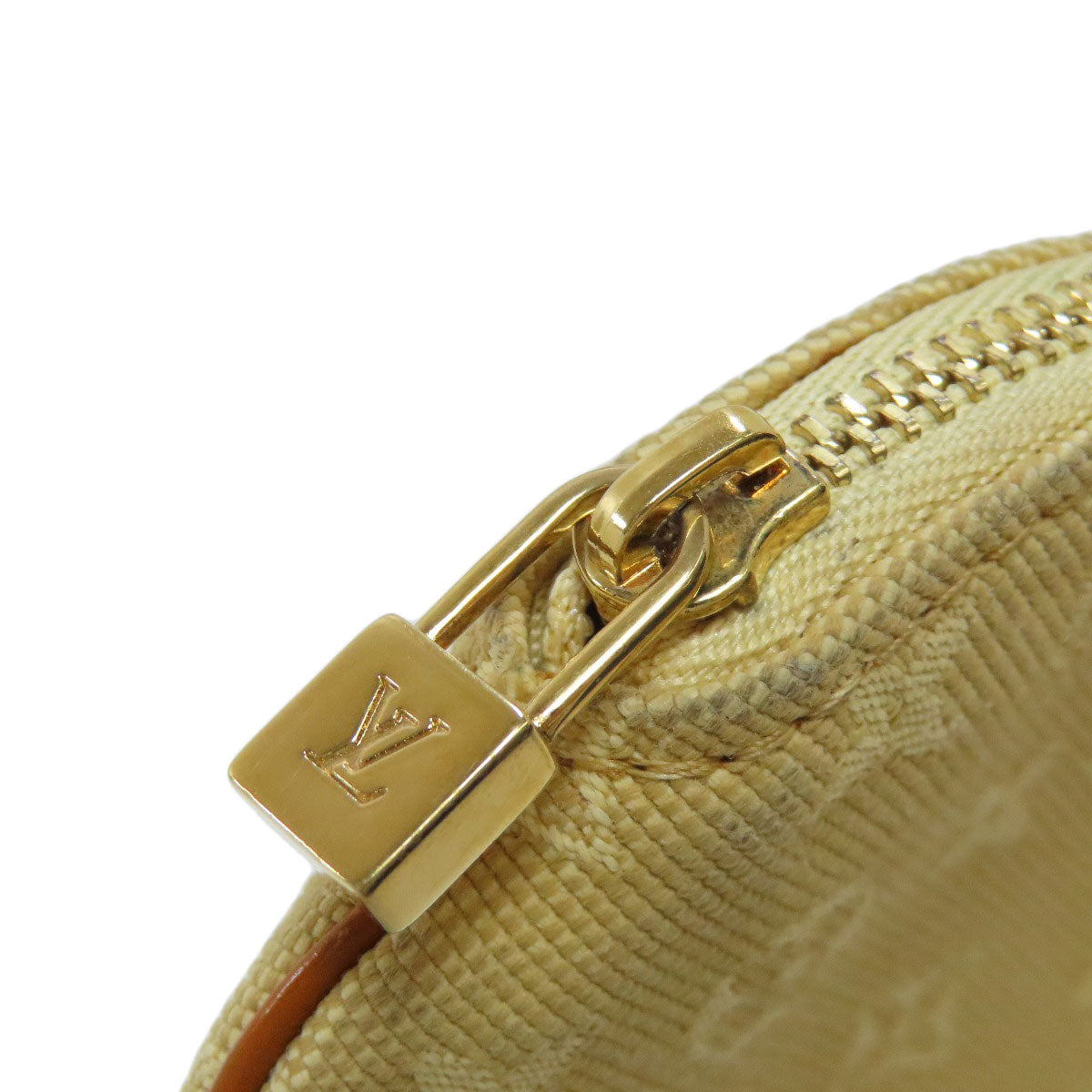 LOUIS VUITTON Coin case M92452 Monogram mini run beige Portonet Ron Women Used Authentic