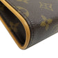LOUIS VUITTON Hip bag M51855 Monogram canvas Brown Pochette Florentine Women Used Authentic