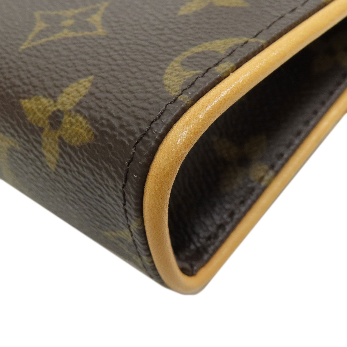 LOUIS VUITTON Hip bag M51855 Monogram canvas Brown Pochette Florentine Women Used Authentic