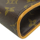 LOUIS VUITTON Hip bag M51855 Monogram canvas Brown Pochette Florentine Women Used Authentic