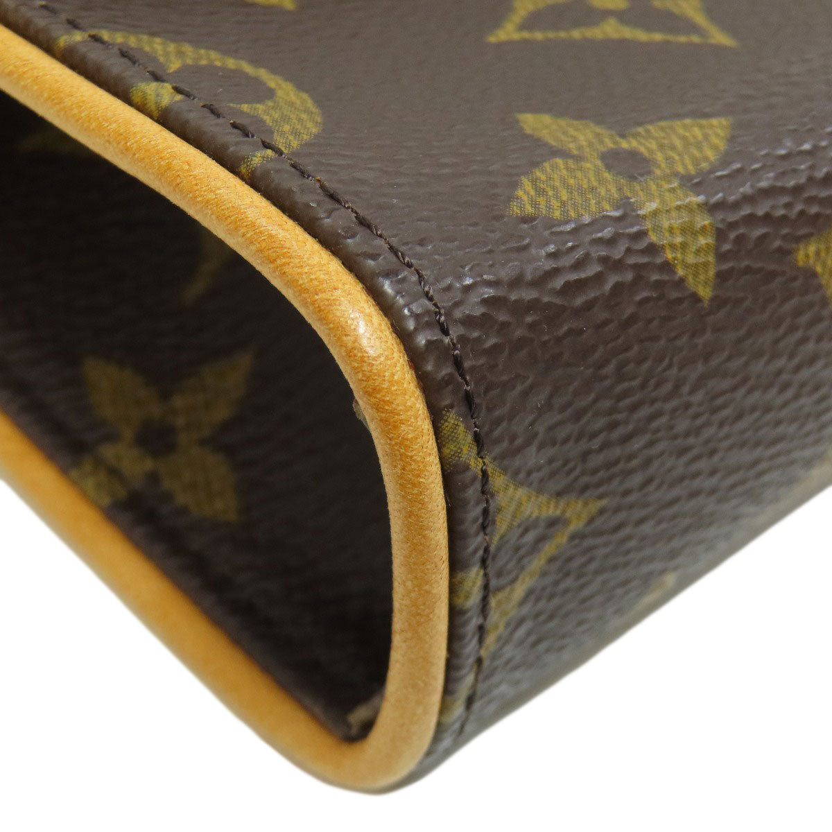LOUIS VUITTON Hip bag M51855 Monogram canvas Brown Pochette Florentine Women Used Authentic