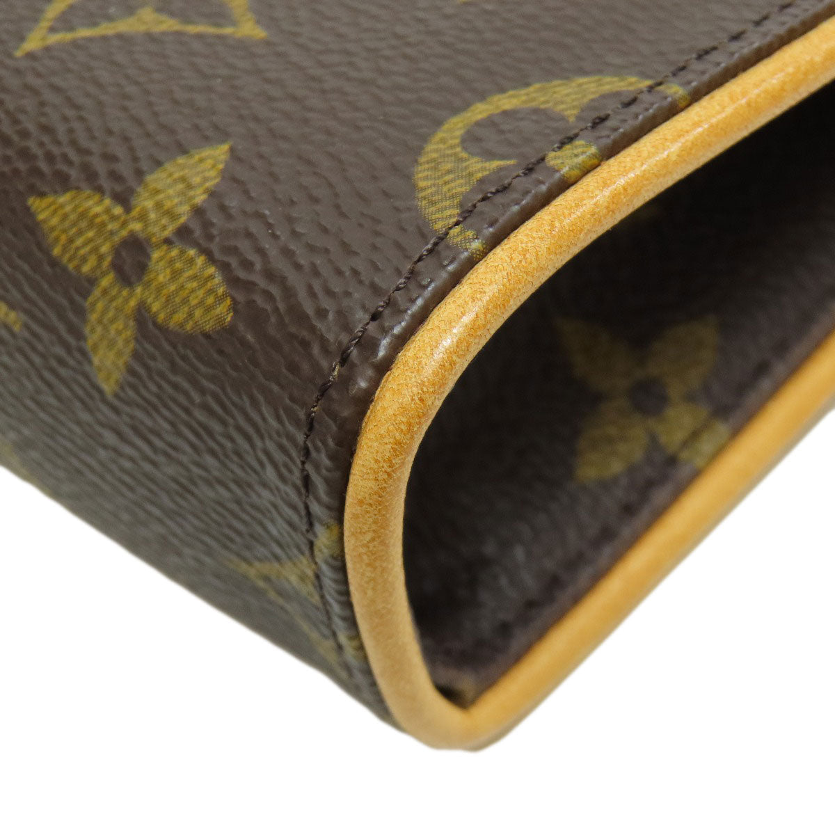 LOUIS VUITTON Hip bag M51855 Monogram canvas Brown Pochette Florentine Women Used Authentic