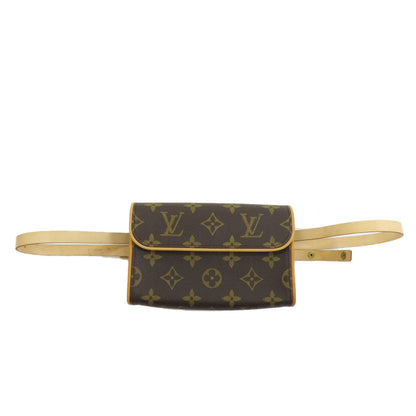 LOUIS VUITTON Hip bag M51855 Monogram canvas Brown Pochette Florentine Women Used Authentic