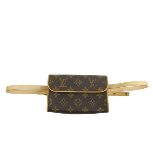 LOUIS VUITTON Hip bag M51855 Monogram canvas Brown Pochette Florentine Women Used Authentic