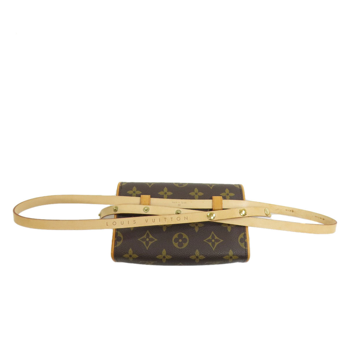 LOUIS VUITTON Hip bag M51855 Monogram canvas Brown Pochette Florentine Women Used Authentic