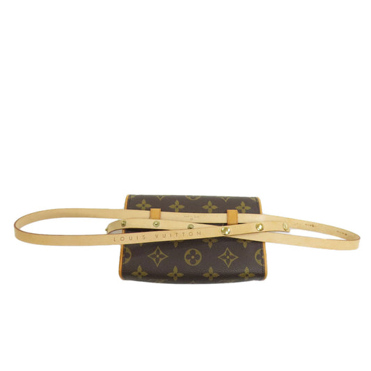 LOUIS VUITTON Hip bag M51855 Monogram canvas Brown Pochette Florentine Women Used Authentic
