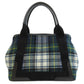 BALENCIAGA Handbag 339933 wool green Navy kabas S Women Used Authentic