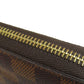 LOUIS VUITTON Long Wallet Purse N60015 Damier canvas Brown Zippy wallet old
