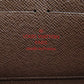 LOUIS VUITTON Long Wallet Purse N60015 Damier canvas Brown Zippy wallet old