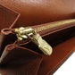 LOUIS VUITTON Long Wallet Purse M61723 Monogram canvas Brown Portefeuille Credit Women Used Authentic