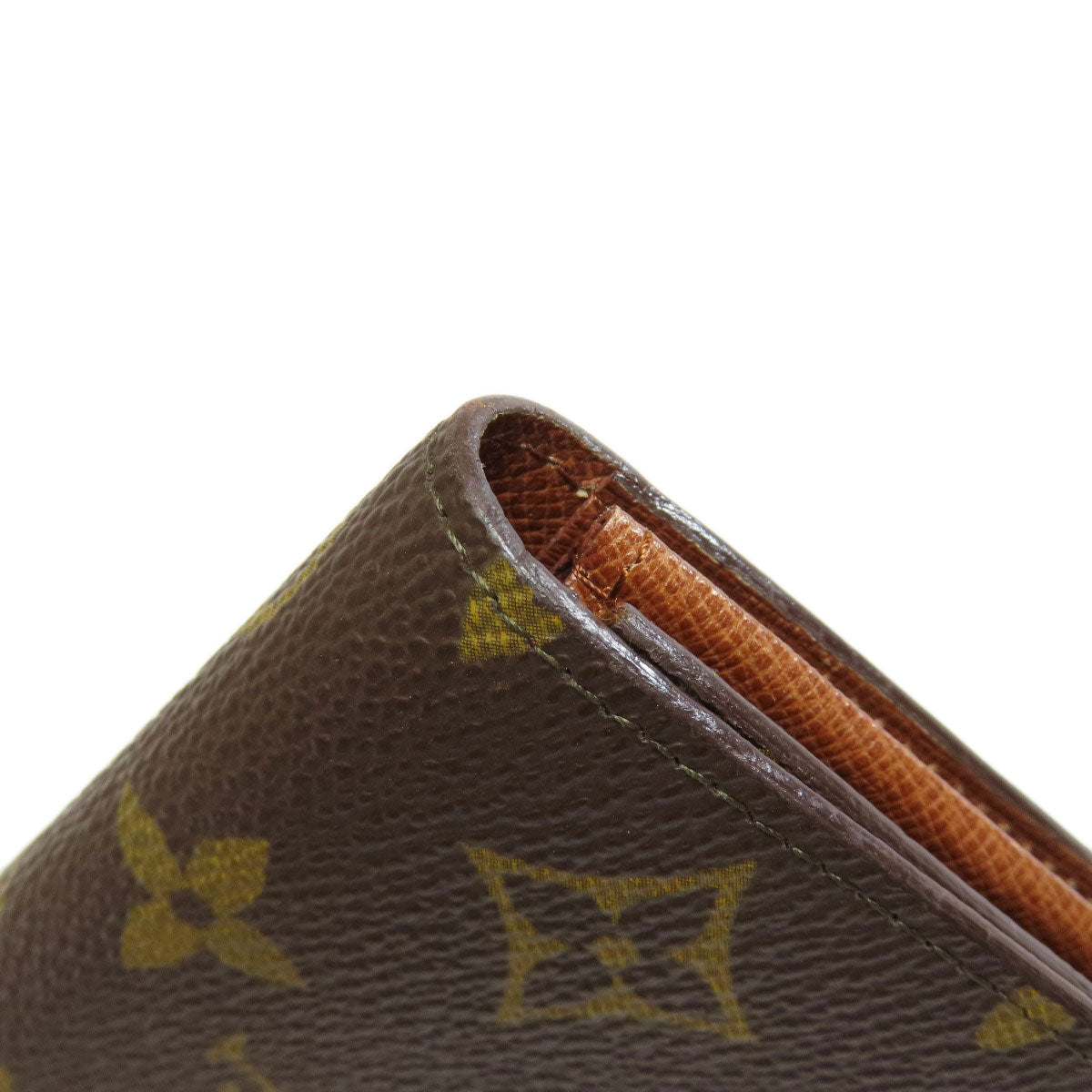 LOUIS VUITTON Long Wallet Purse M61723 Monogram canvas Brown Portefeuille Credit Women Used Authentic