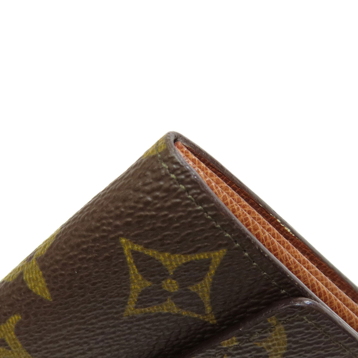 LOUIS VUITTON Long Wallet Purse M61723 Monogram canvas Brown Portefeuille Credit Women Used Authentic