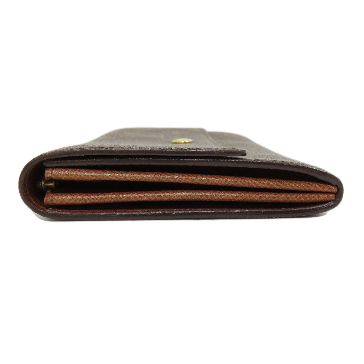 LOUIS VUITTON Long Wallet Purse M61723 Monogram canvas Brown Portefeuille Credit Women Used Authentic
