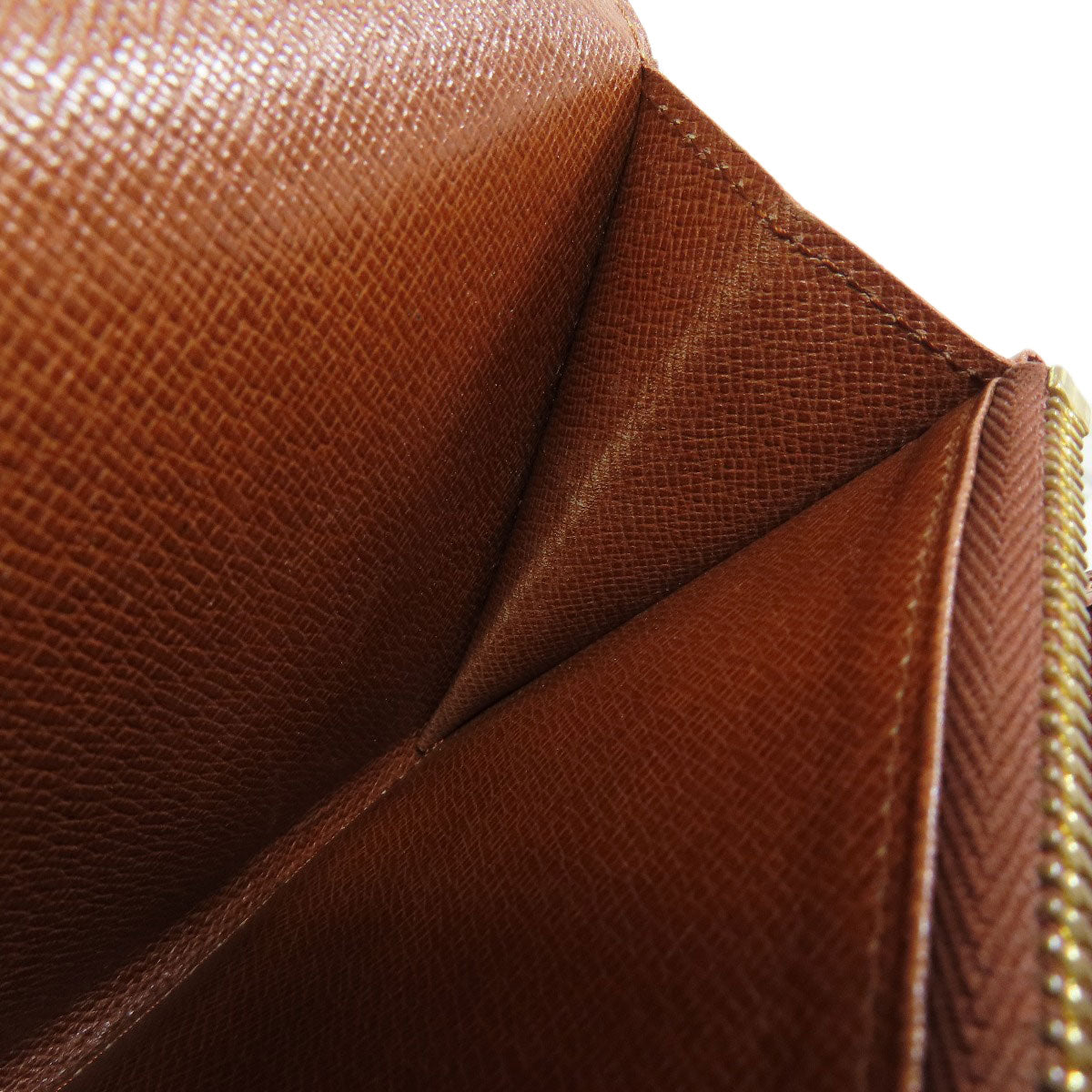 LOUIS VUITTON Long Wallet Purse M61723 Monogram canvas Brown Portefeuille Credit Women Used Authentic