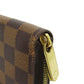 LOUIS VUITTON Long Wallet Purse N60015 Damier canvas Brown Zippy wallet old Women Used Authentic