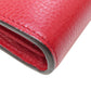 GUCCI Long Wallet Purse 401232 leather Red GG Marmont Chain Wallet Women Used Authentic