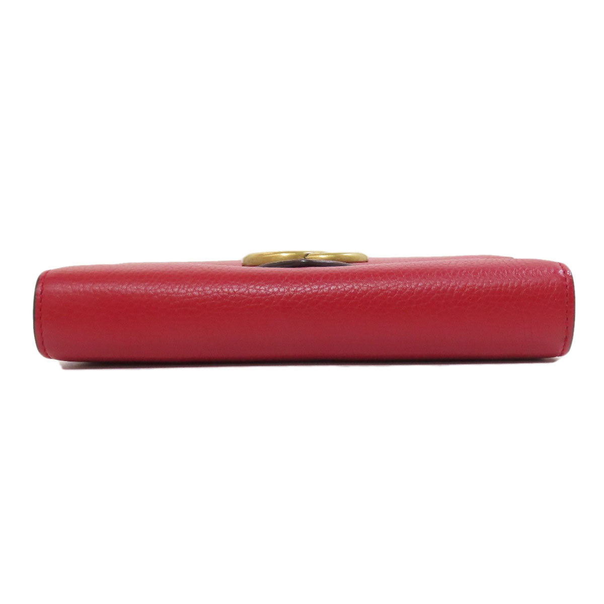 GUCCI Long Wallet Purse 401232 leather Red GG Marmont Chain Wallet Women Used Authentic