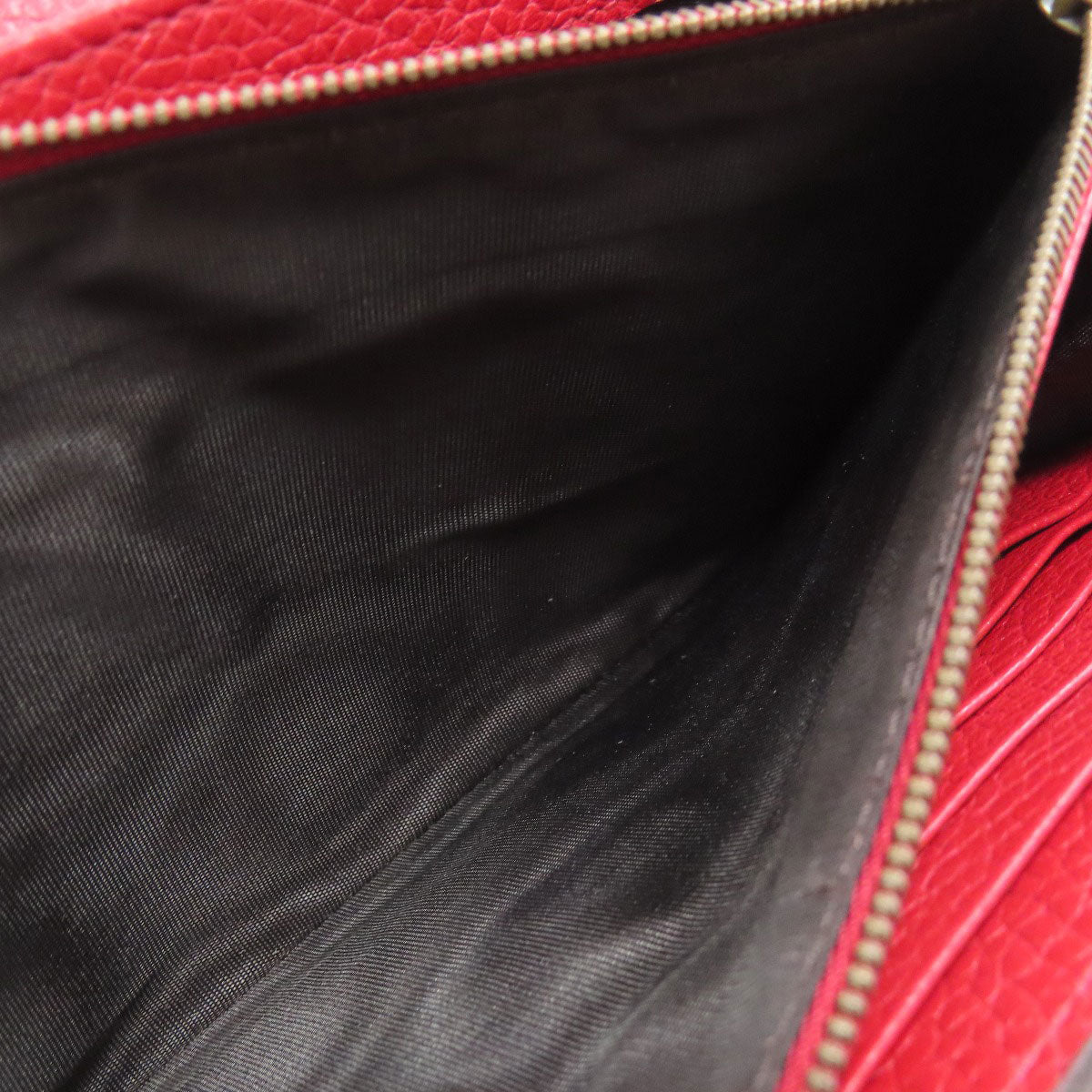 GUCCI Long Wallet Purse 401232 leather Red GG Marmont Chain Wallet Women Used Authentic