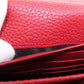 GUCCI Long Wallet Purse 401232 leather Red GG Marmont Chain Wallet Women Used Authentic