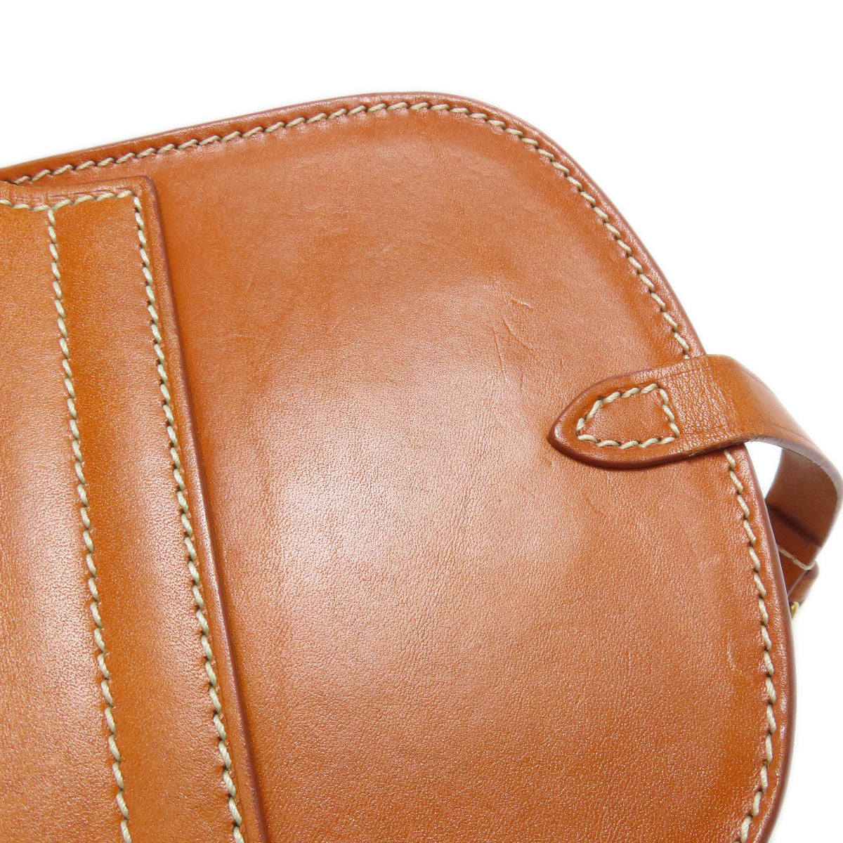 SAINT LAURENT Shoulder Bag leather Brown logo Women Used Authentic