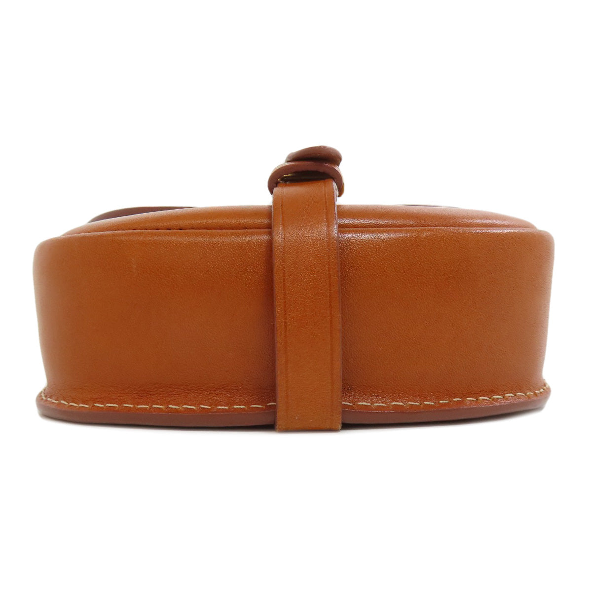 SAINT LAURENT Shoulder Bag leather Brown logo Women Used Authentic