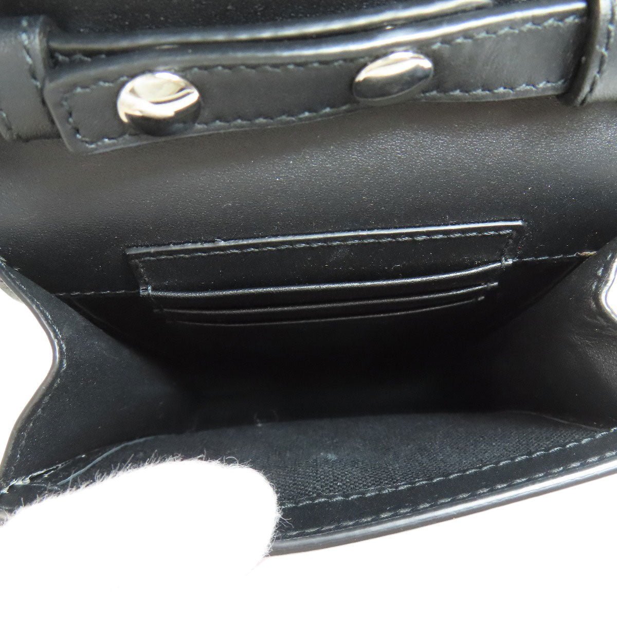 GUCCI Shoulder Bag 631766 PVC black Pochette Women Used Authentic