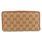 GUCCI Long Wallet Purse 547791 canvas Brown NY Yankees collaboration GG Women Used Authentic