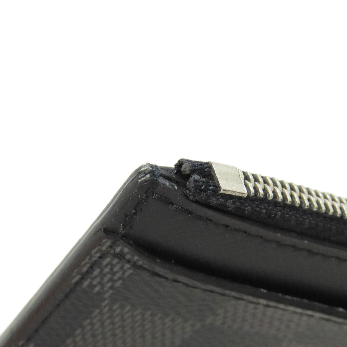 LOUIS VUITTON Coin case N64038 Damier canvas black Coin card holder mens Used Authentic