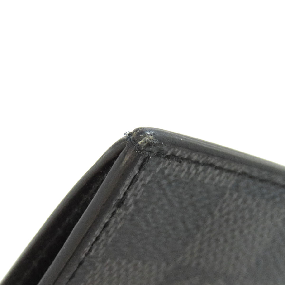 LOUIS VUITTON Coin case N64038 Damier canvas black Coin card holder mens Used Authentic