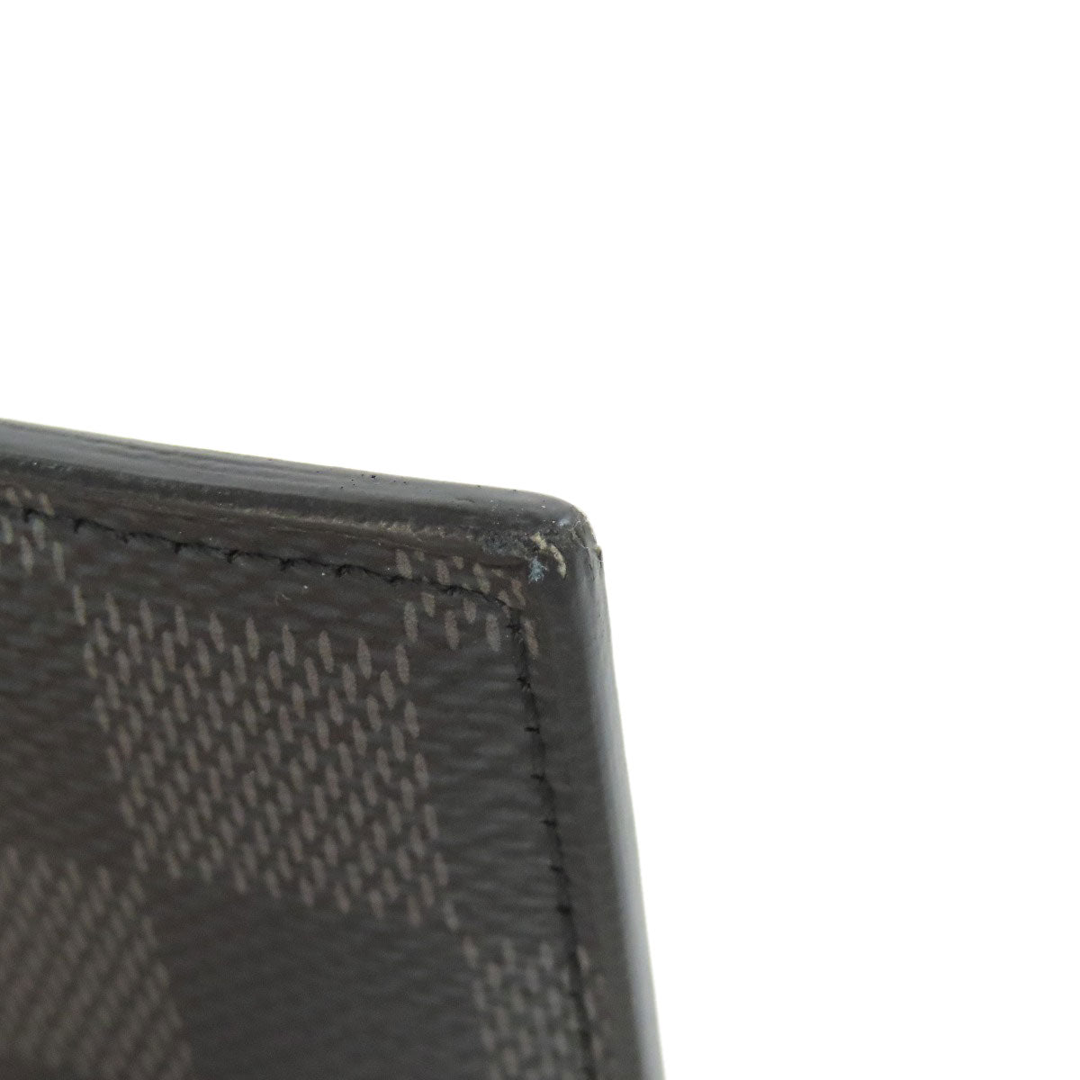 LOUIS VUITTON Coin case N64038 Damier canvas black Coin card holder mens Used Authentic