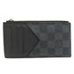 LOUIS VUITTON Coin case N64038 Damier canvas black Coin card holder mens Used Authentic