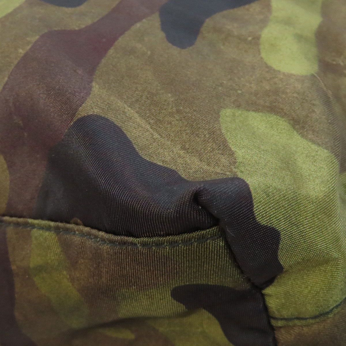 PRADA Tote Bag Nylon green Camouflage 2WAY Women Used Authentic