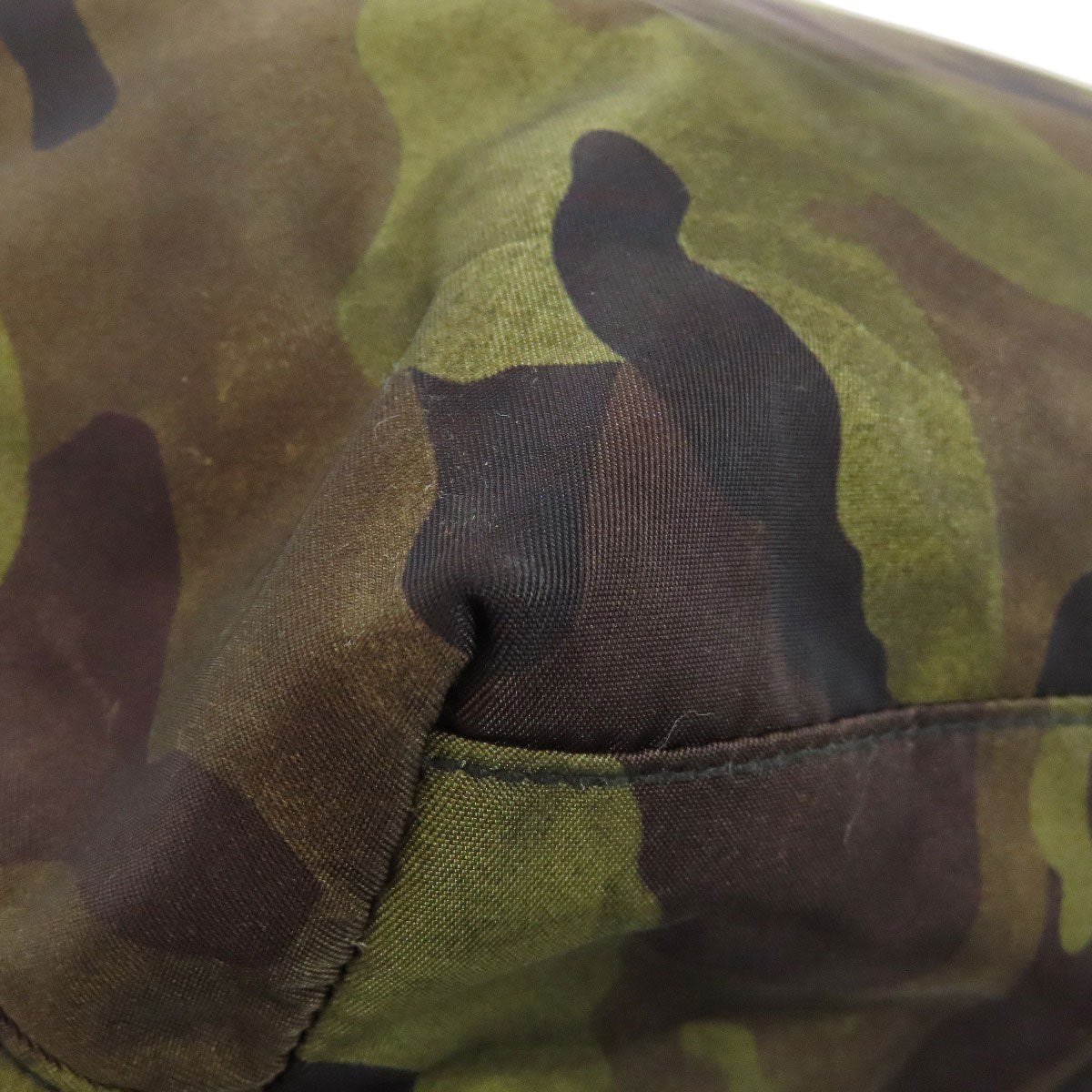 PRADA Tote Bag Nylon green Camouflage 2WAY Women Used Authentic