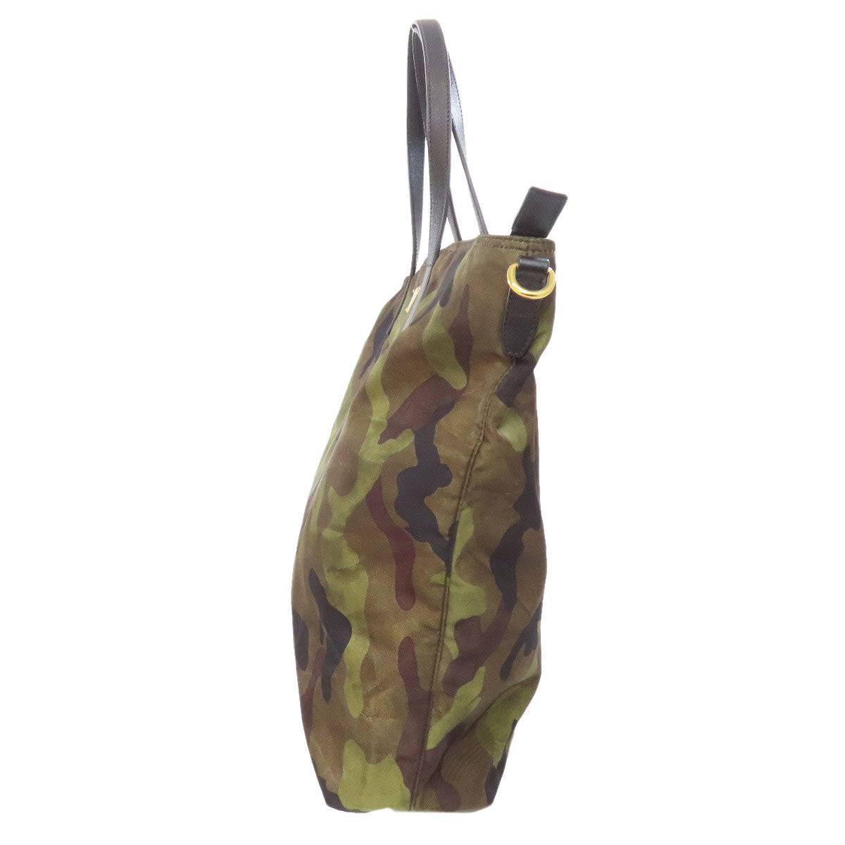 PRADA Tote Bag Nylon green Camouflage 2WAY Women Used Authentic