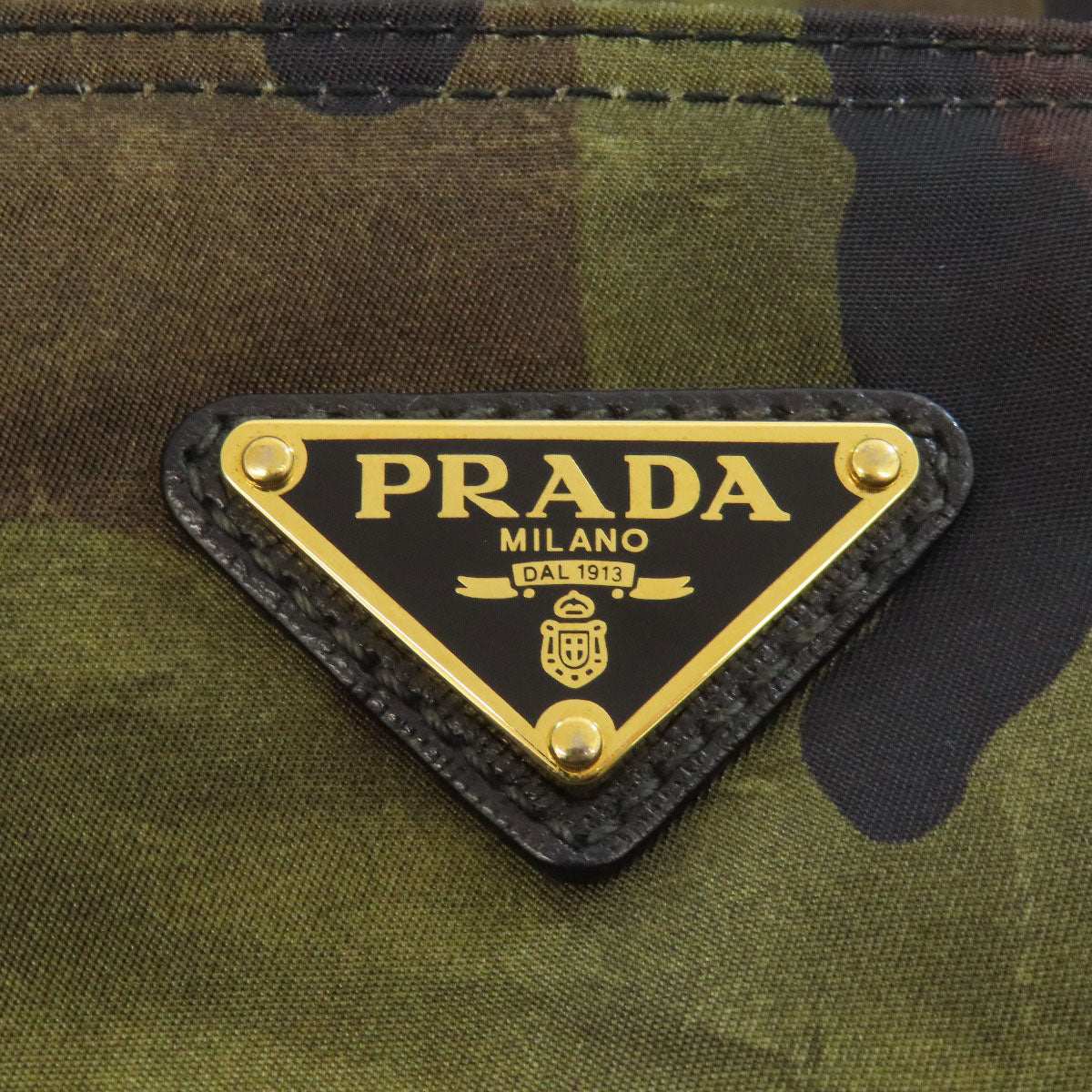 PRADA Tote Bag Nylon green Camouflage 2WAY Women Used Authentic