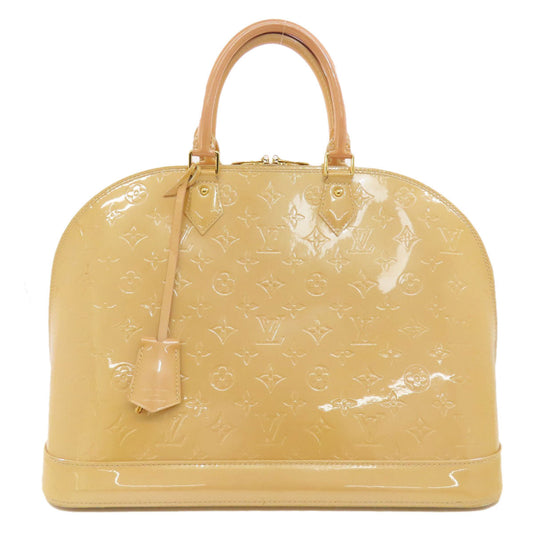 LOUIS VUITTON Handbag M91610 Vernis yellow Alma MM Women Used Authentic