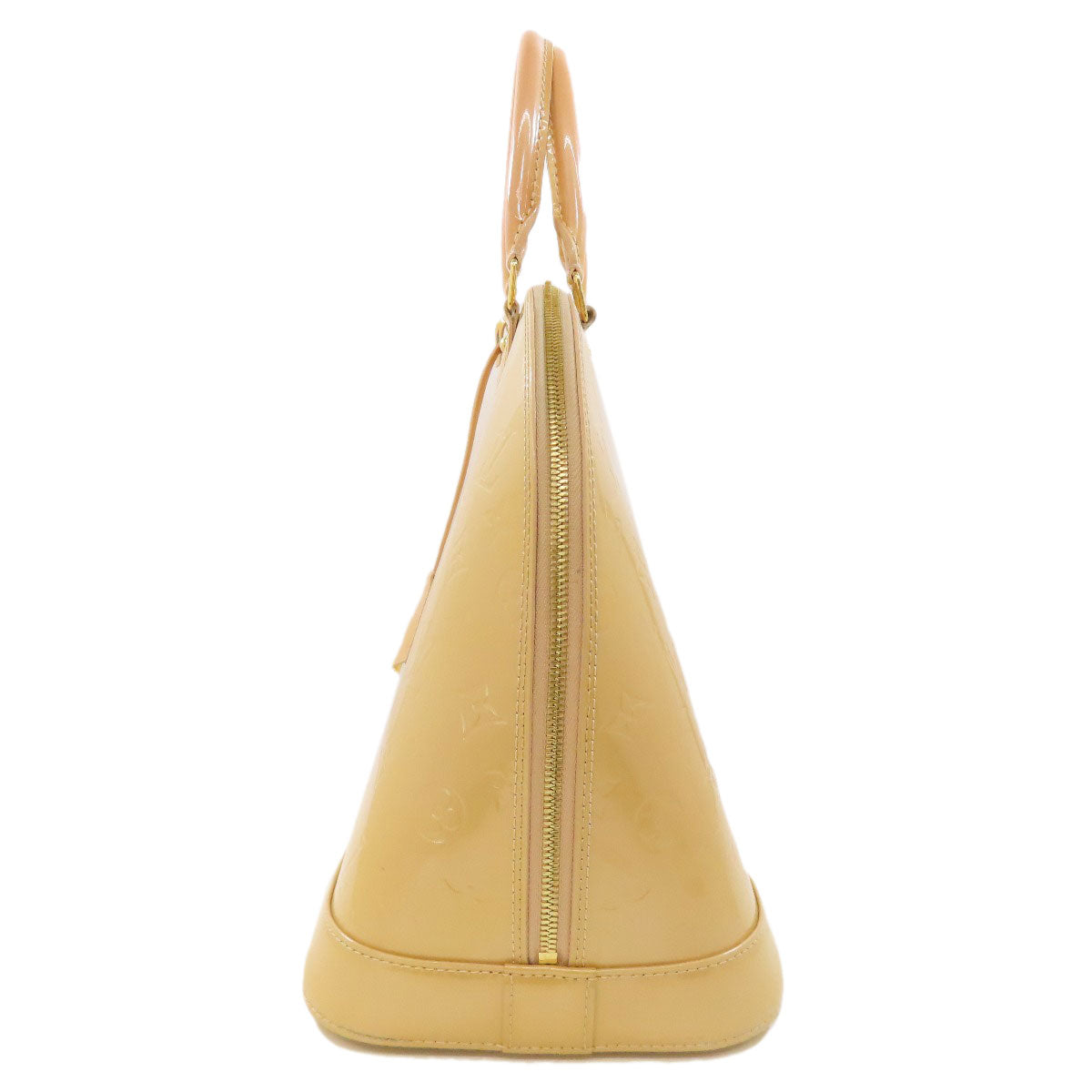 LOUIS VUITTON Handbag M91610 Vernis yellow Alma MM Women Used Authentic