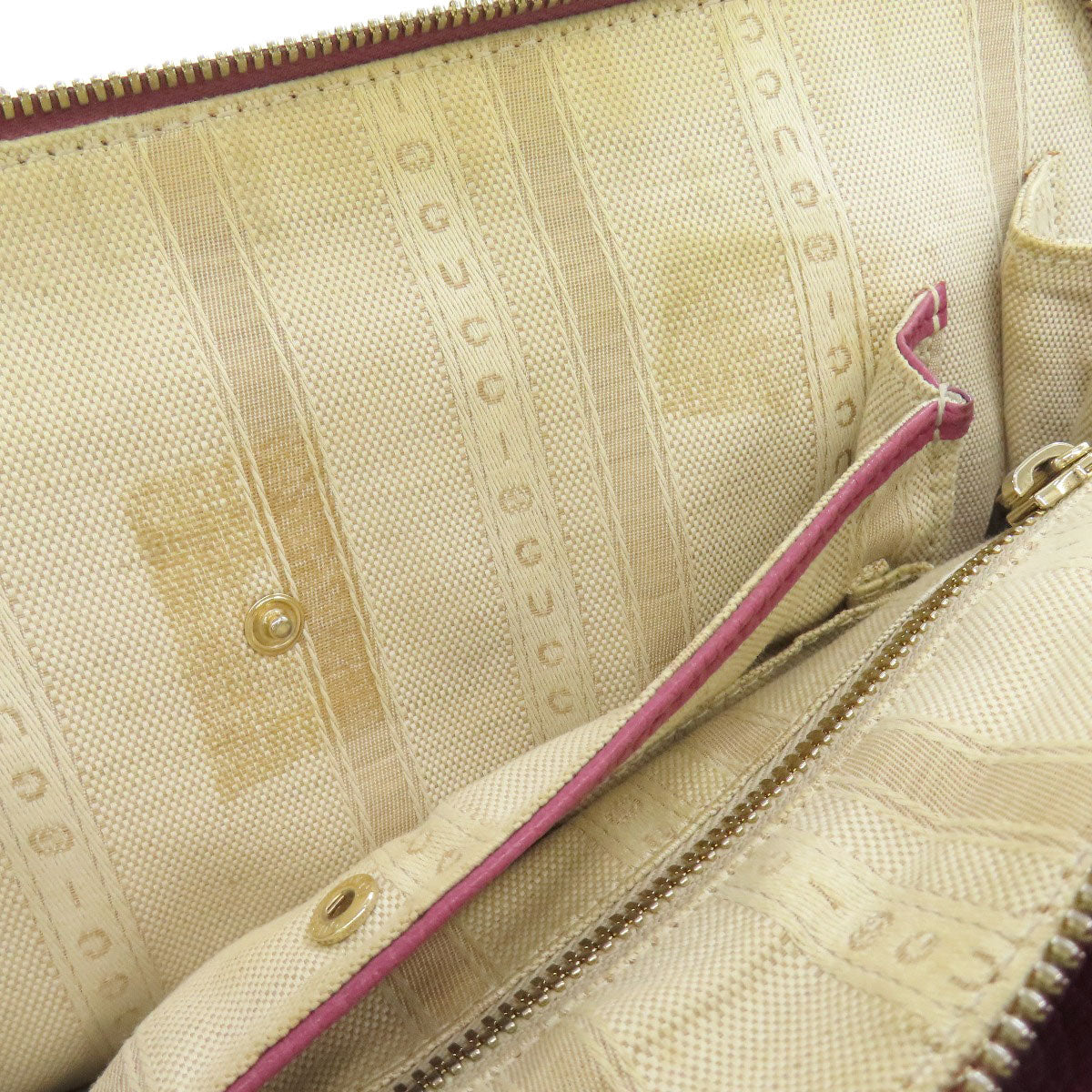 GUCCI Tote Bag 391987 leather pink 2WAY Women Used Authentic
