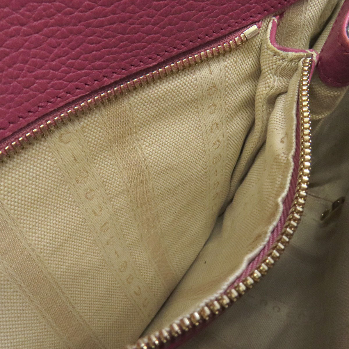 GUCCI Tote Bag 391987 leather pink 2WAY Women Used Authentic