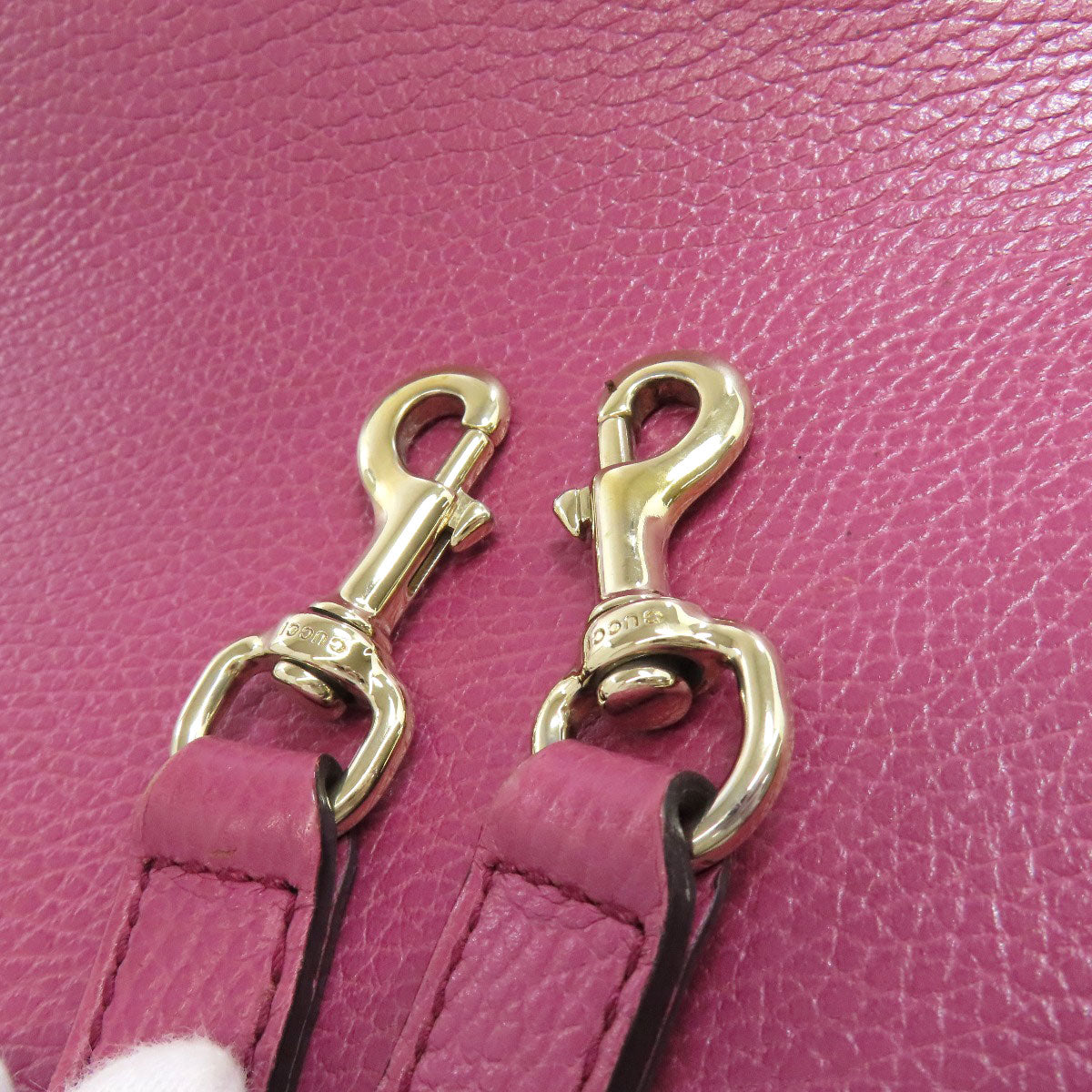 GUCCI Tote Bag 391987 leather pink 2WAY Women Used Authentic