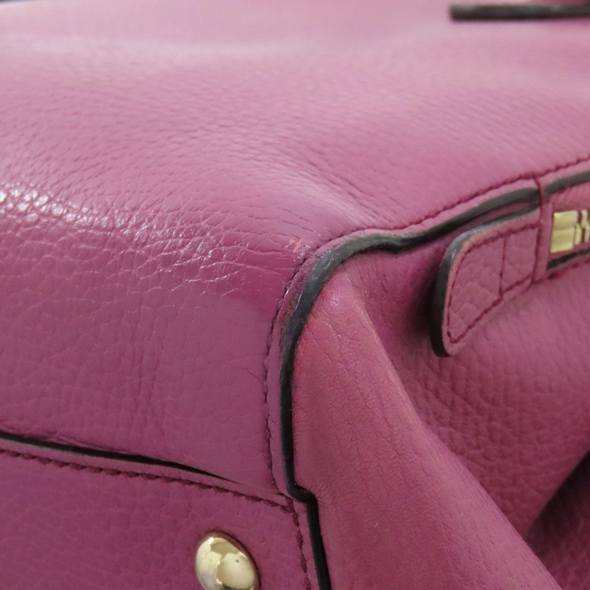 GUCCI Tote Bag 391987 leather pink 2WAY Women Used Authentic
