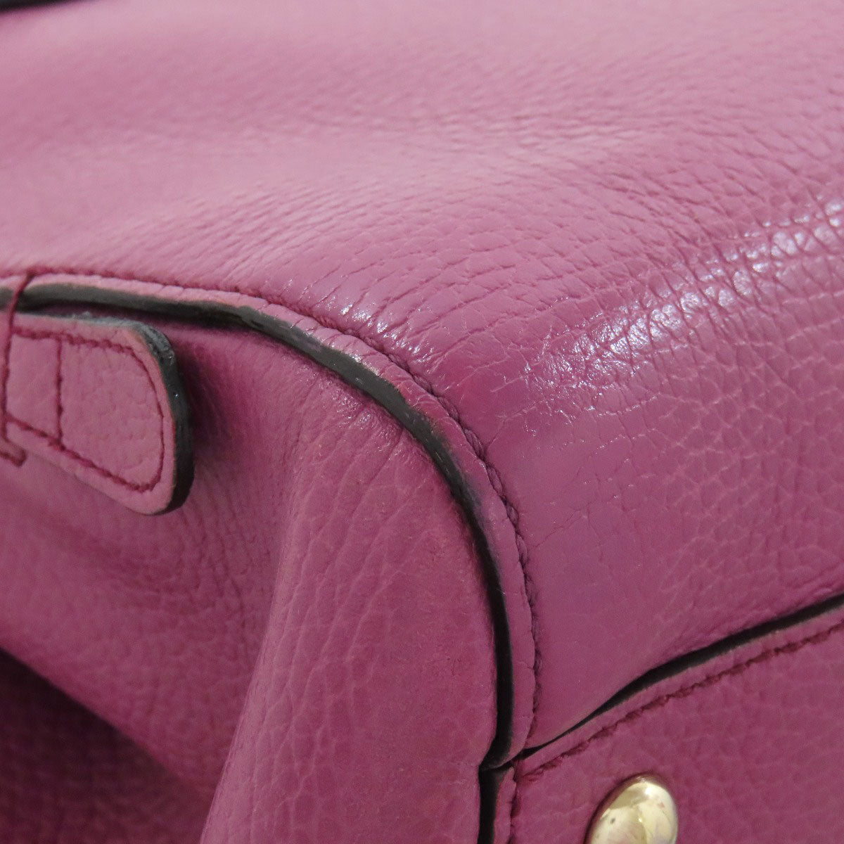 GUCCI Tote Bag 391987 leather pink 2WAY Women Used Authentic