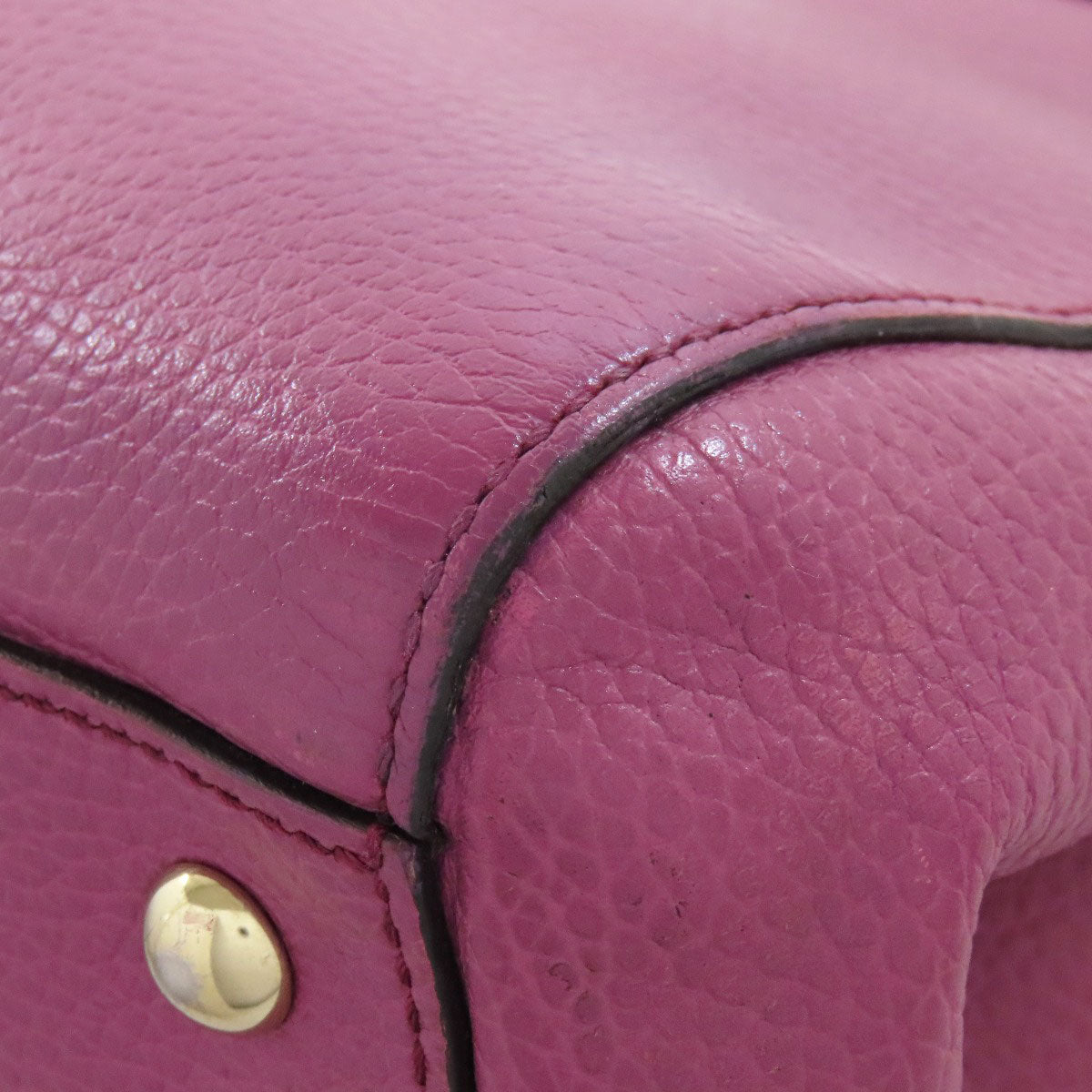 GUCCI Tote Bag 391987 leather pink 2WAY Women Used Authentic