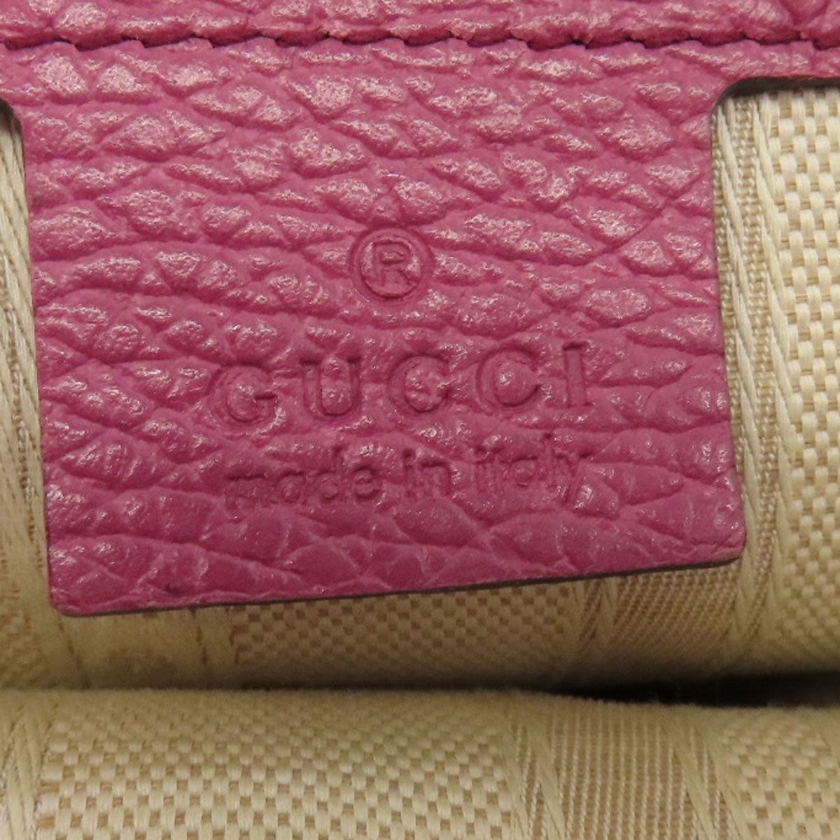 GUCCI Tote Bag 391987 leather pink 2WAY Women Used Authentic