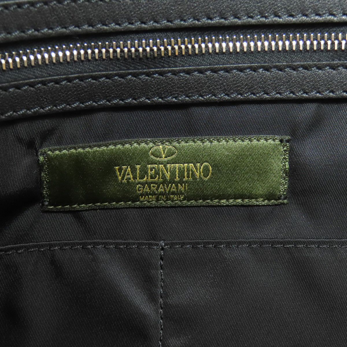 VALENTINO business bag Nylon blue Camouflage Pattern mens Used Authentic