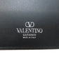 VALENTINO Bifold Wallet leather black logo mens Used Authentic