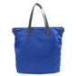 PRADA Tote Bag BR4696 Nylon blue logoMetal 2WAY Women Used Authentic