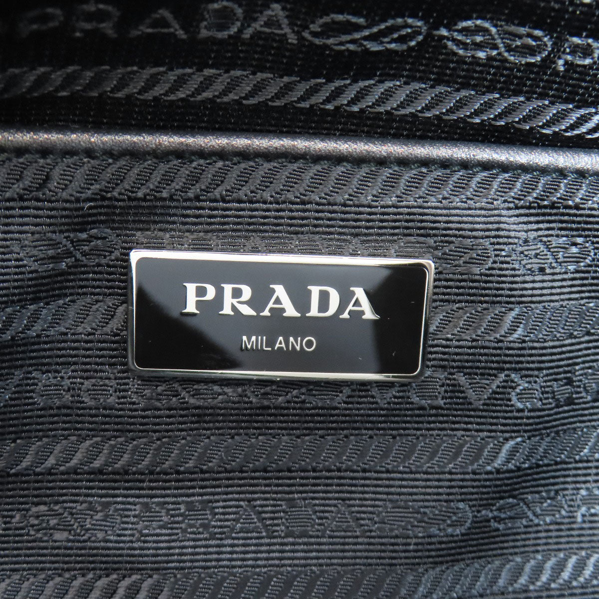 PRADA Tote Bag BR4696 Nylon blue logoMetal 2WAY Women Used Authentic